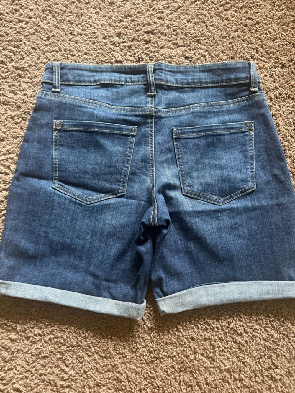 Maurices Dark Blue Denim Cuffed Women's Shorts - Picture 4 of 4